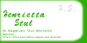 henrietta stul business card